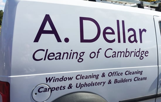 Dellar Cleaning Van Graphic 550x350